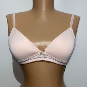 Nicole Miller NY Women's Pink Lightly Lined Padded Wire Free Bra Size 34A